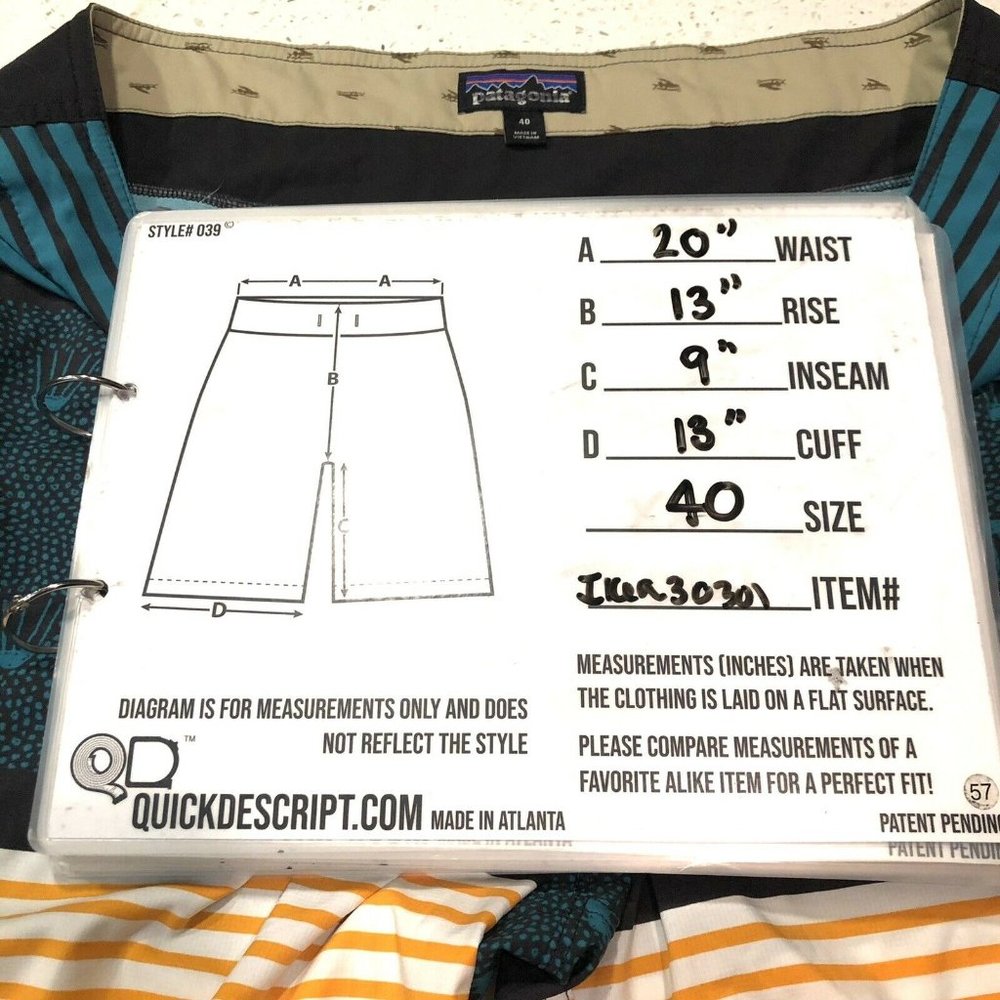 Patagonia Stretch Planing Board Shorts Size 40 - Picture 3 of 10